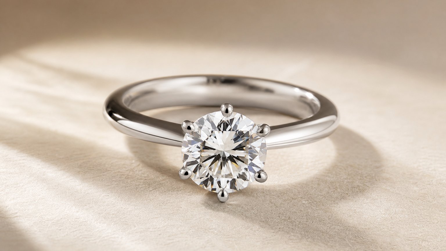 A diamond solitaire ring, the April birthstone worn as jewelry