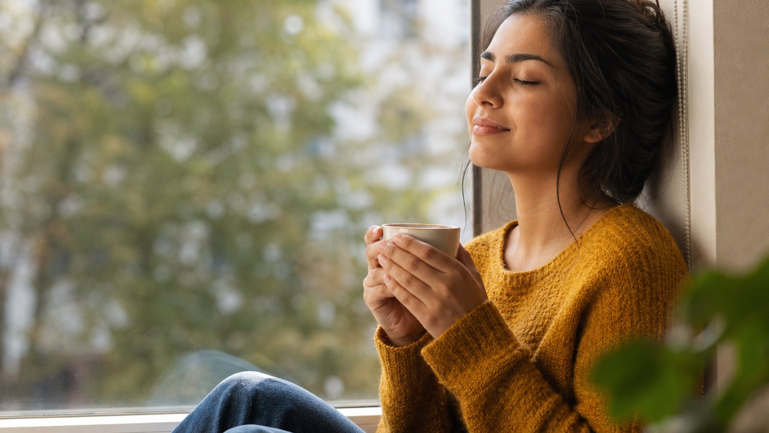 Calm person journaling and reflecting on what recurring left ear ringing might mean for them